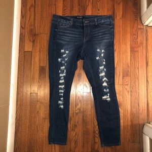 Wax distressed jeans size 14